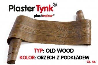 Elastyczna deska elewacyjna PLASTERTYNK Old Wood  "orzech z podkładem" OL 46  21x240cm